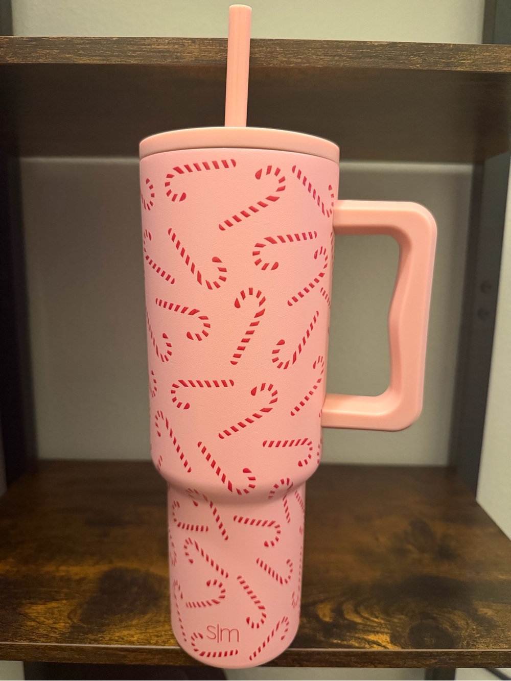 Simple ModernPink Candy Cane Tumbler